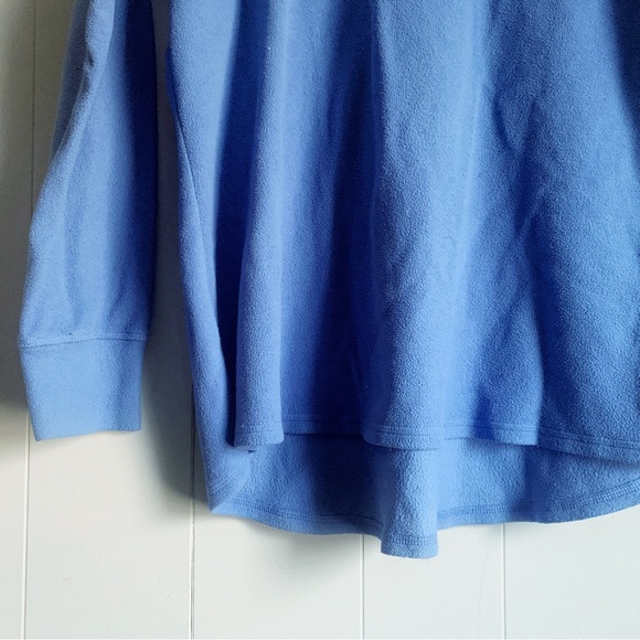 C9 by CHAMPION Active Oversized Drawstring Mock-neck Pullover Fleece Top Blue L - Picture 3 of 4